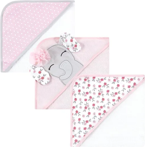 Vista 20 de Hudson Baby Toallas unisex con capucha de algodón para bebé, alfabeto, talla única