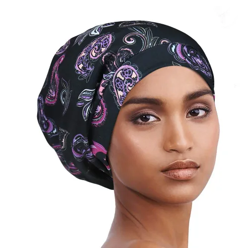 Vista 39 de Alnorm - Gorro con forro de satén y suave banda elástica para hombres y mujeres, talla única Se ajusta a la mayoría