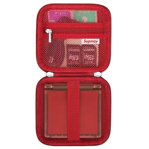Vista 9 de Supmay Estuche Duro de Transporte para Consola de Juegos de Mano Retro RG34XXSP/ RG35XXSP, Portaconsola de Viaje Retro con Bolsa de Malla para Negro