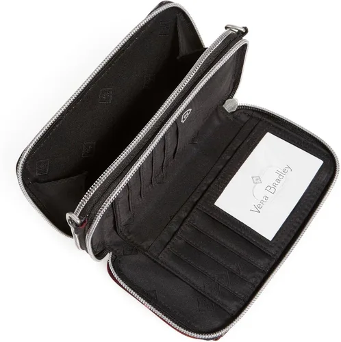Vista 3 de Bolso cruzado todo en uno de sarga de rendimiento para mujer con protección RFID