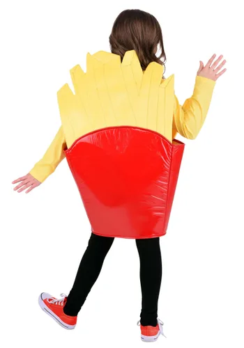 Vista 3 de Disfraz de Papas Fritas de Comida Rápida para Niños Multicolor