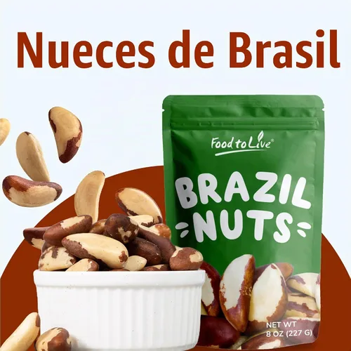 Vista 4 de Nueces de Brasil orgánicas Food to Live® (crudas, sin cáscara)