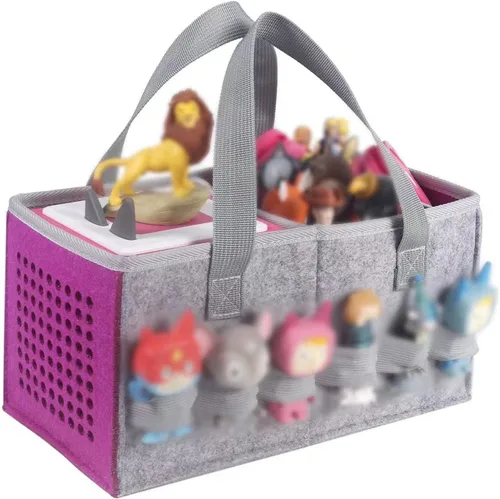 Vista 7 de Estuche de transporte GISEO para juego de iniciación de Tonies y bolsa de almacenamiento para estatuilla de Tonies, bolsa plegable de juguete