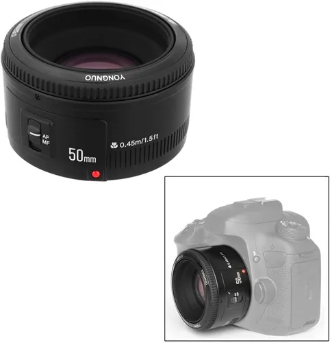 Vista 5 de YONGNUO YN50mm F1.8 Lente Prime Estándar Gran Apertura Lente de Enfoque Automático Compatible con Canon EF Mount Rebel DSLR Cámara