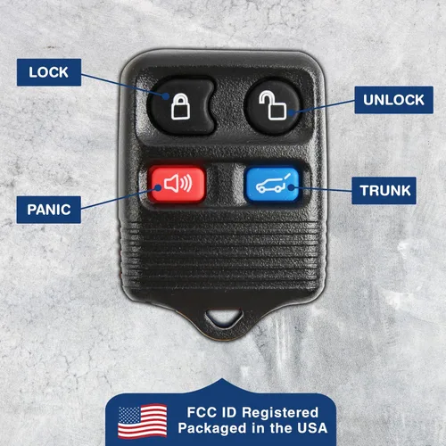 Vista 6 de KeylessOption Llavero remoto de entrada sin llave para SUV, Ford Edge Escape Expedition Explorer Flex (paquete de 2)
