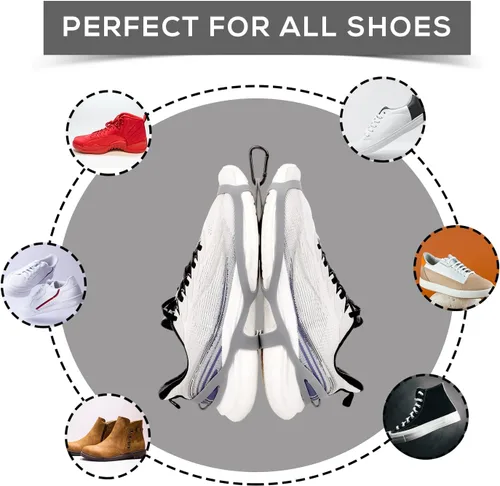 Vista 7 de Clip para calzado, soporte portátil de silicona para zapatos, clip para mochila, funda de calzado, accesorio deportivo para deportes y, Gris