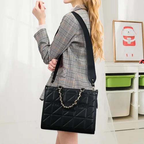 Vista 2 de Bolso de mano para mujer, bolsa satchel con asa superior y correa para el hombro
