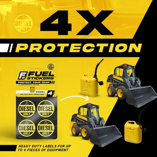 Vista 2 de Fuel Stickers - Adhesivo diésel, a prueba de clima, ultra duradero, multiuso, etiqueta de combustible de 1 pulgada por Fuel Stickers - Hecho
