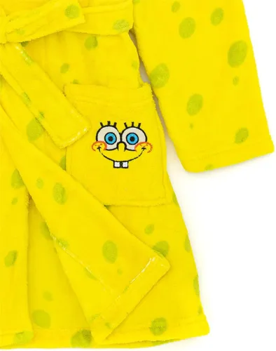 Vista 5 de SpongeBob SquarePants Albornoz Niños Amarillo Personaje Pijama Bata