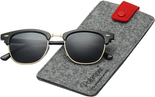 Vista 2 de PolarSpex Gafas de sol polarizadas unisex retro clásicas con estilo Malcom medio marco