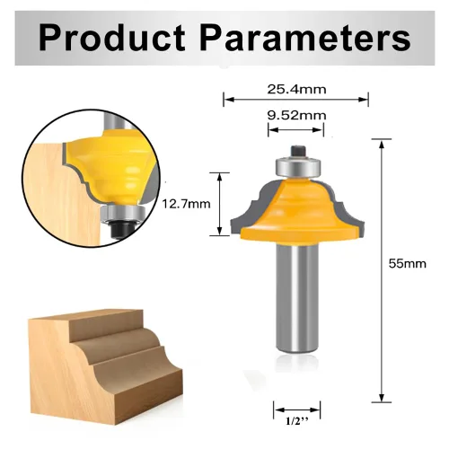 Vista 6 de LEATBUY 1/2 Inch Shank Router Bit Set 5 PC for Cabinet Door Edge Bits (KY1) Panel Cabinet Door Rail and Stile Router Bits Sets Woodworking Wood