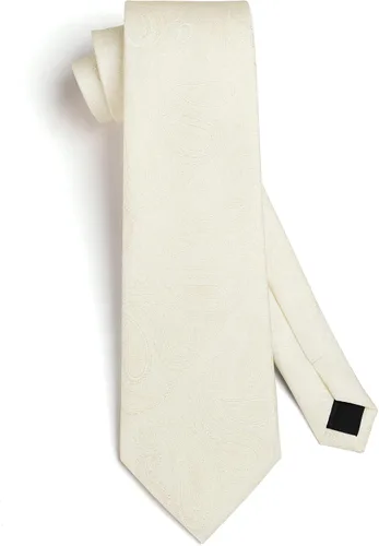 Vista 141 de HISDERN Corbatas para hombre, corbata de cachemira y bolsillo cuadrado tejido clásico floral para hombre, corbata de fiesta de boda