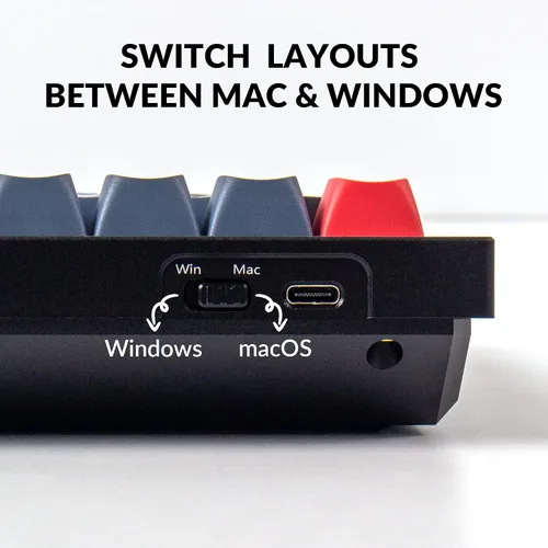 Vista 7 de Keychron Q4 Teclado mecánico personalizado con cable, 60% de diseño QMK/VIA macro programable con interruptor azul Gateron G Pro intercambiable