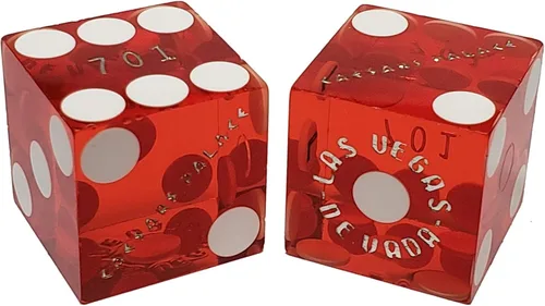 Vista 18 de Par de dados de casino en serie a juego - Auténticos dados de dados de Las Vegas 0.748 in, juegos de mesa y coleccionables - Aliante rojo pulido