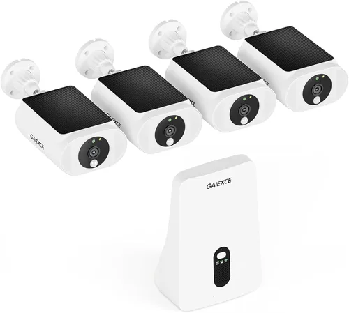 Vista 12 de Cámaras de seguridad solares inalámbricas para exteriores, kit de 2 cámaras expansible a 10H, cámaras sin suscripción para sistema de seguridad