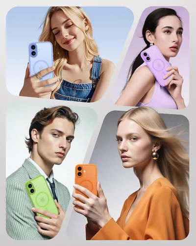 Vista 795 de TOCOL Funda para iPhone 11, compatible con Magsafe, protección completa de cámara, imanes integrados, protección contra caídas, funda translúcida