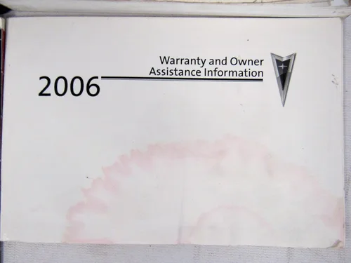 Vista 3 de 2006 Pontiac G-6 Owners Manual Tapa blanda – 1 Enero 2006