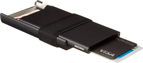 Vista 4 de Secrid Cardslide Wallet protector de tarjeta negro con tobogán negro funda RFID multiusos