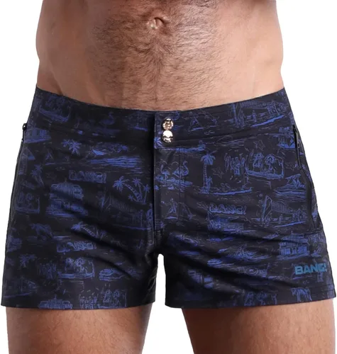 Vista 104 de Bang Men's Swimwear - Beach Shorts - Stretchy Quick-Dry All-Use Premium Swimsuit Trunk Square Cut