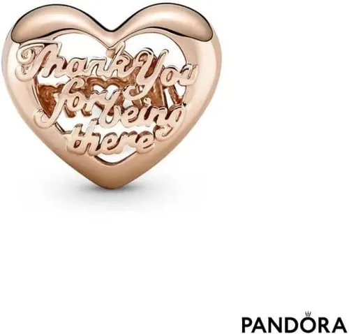 Vista 2 de PANDORA Abalorio de corazón de agradecimiento mamá, No es una piedra preciosa