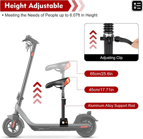 Vista 3 de Asiento de scooter eléctrico, asiento de scooter eléctrico ajustable con función de elevación, accesorios de scooter eléctrico para Xiaomi