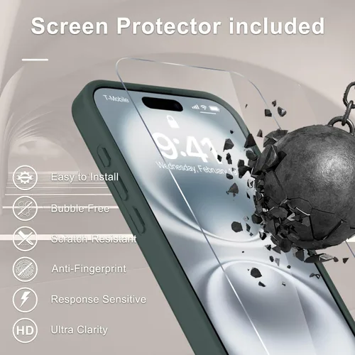 Vista 246 de Funda para Google Pixel 10 Pro XL, cubierta magnética mate, color negro Fit for MagSafe, Screen Protector included, Shockproof Military Grade