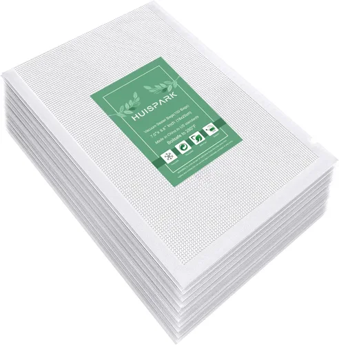 Vista 15 de Bolsas selladoras al vacío, 7 cm*10 cm, 100 piezas, diseño precortado de alta resistencia, grado comercial, bolsa sellable para alimentos apta
