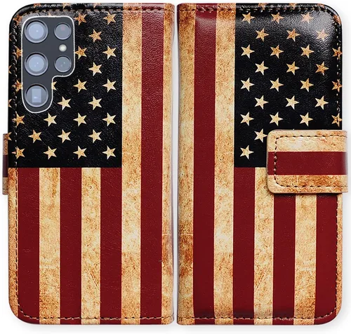 Vista 22 de Bcov Funda para Galaxy S22 Ultra, funda de piel con tapa para Samsung Galaxy S22 Ultra 5G