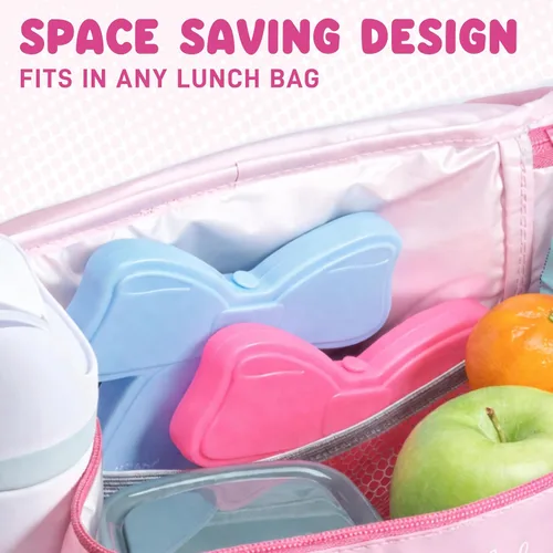 Vista 7 de Cool Coolers Kids Shaped Ice Packs for Lunch Boxes - Reusable Slim Ice Packs for Kids Lunch Box, Freezer Packs for Bento Boxes, Long Lasting, BPA