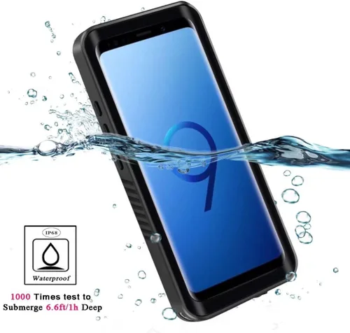 Vista 2 de YMCCOOL Funda impermeable para Samsung Galaxy S9, protección de cuerpo completo, a prueba de golpes, nieve, suciedad con protector de pantalla