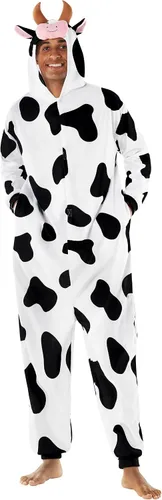 Vista 4 de Morph Cow Onesie Adult Men Onesie Cow Costume Cow Animal Onesie Adult Men Cow Costume Adult Cow Onesie Costume Halloween