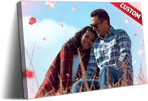Vista 28 de YONICA Imagen en lienzo personalizada de tus fotos, impresión artística de pared personalizada de 16 x 24 pulgadas para decoración del hogar, lienzo