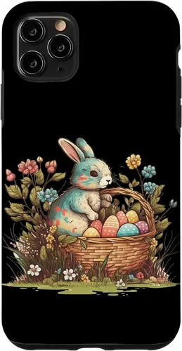 Vista 13 de Happy Easter Day Easter Bunny Happy Easter Egg Basket Case for iPhone 17