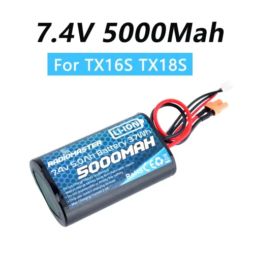 Vista 3 de 2S 7.4V 5000mah 37wh batería TX16S TX18S TRemote Control Transmisor JST-XH y XT30 enchufe gran resistencia