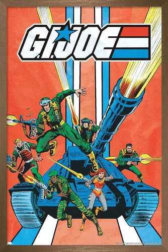 Vista 13 de Trends International GI Joe-Tank - Póster de pared, 14.725 x 22.375 pulgadas, versión enmarcada de madera de granero