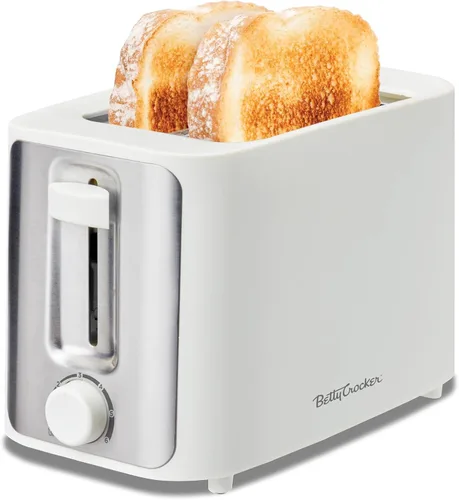 Vista 8 de Betty Crocker Tostadora de 4 rebanadas, 1500 W, diales de control de sombra tostada variable, función de elevación alta, carcasa de tacto fresco