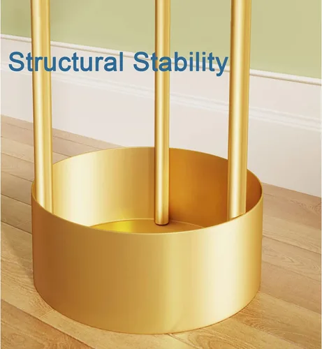 Vista 6 de Umbrella Stand Holder Organizer Entryway Freestanding, for Canes, Walking Sticks Umbrella Racks, Metal Umbrella Holder (Color : Gold)