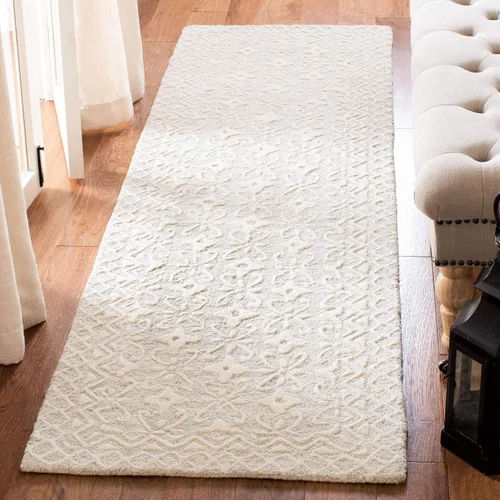Vista 12 de Safavieh Blossom Collection - Alfombra decorativa, 2 x 3 pies, azul y marfil, lana hecha a mano, ideal para zonas de alto tráfico en entrada, sala