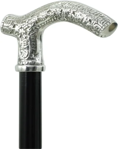 Vista 2 de Handmade Walking Cane - Artisanal Wood & Solid Pewter Handle, Elegant Walking Stick for Men & Women, Luxury Made in Italy Gift