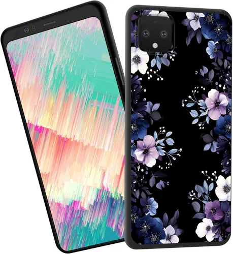Vista 112 de Funda delgada para Google Pixel 4 XL, funda delgada de silicona de TPU suave a prueba de golpes para Google Pixel 4 XL, cruz negra