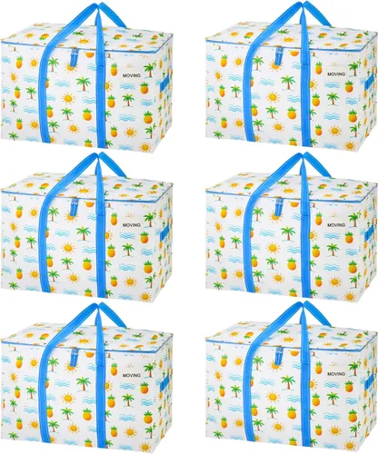Vista 11 de VENO - Paquete de mudanzas, cajas de almacenamiento para embalaje universitario con tapas alternativas, para dormitorio, extragrande, asas