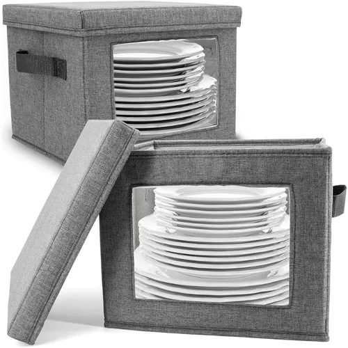 Vista 36 de HOMELUX THEORY 8 piezas de contenedores de almacenamiento de porcelana de carcasa dura, almacenamiento de tazas, copas de vino, utensilios
