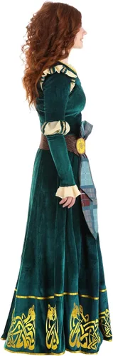 Vista 7 de Disney Pixar Brave Merida Costume for Women, Premium Merida Dress Outfit for Disney Princess Cosplay & Halloween
