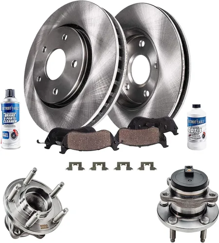 Vista 13 de Detroit Axle - Rotores de freno para Nissan NV2500 NV3500 NV1500 NV1500 2012-2021, repuesto de rotores de freno de disco: rotor delantero de 14.17
