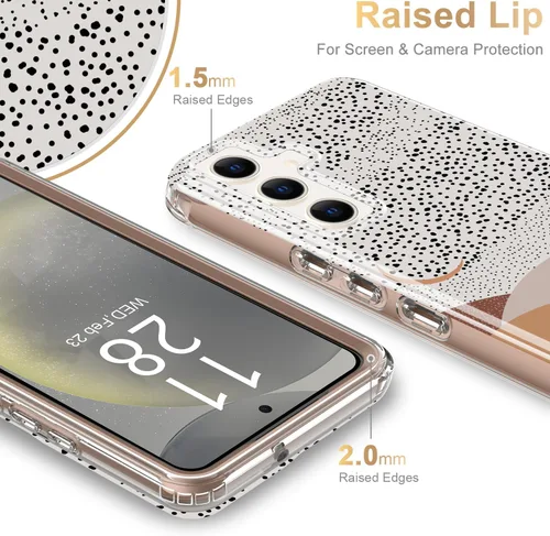 Vista 3 de MERRO Funda para Samsung Galaxy S24 Plus, funda duradera con diseños de moda para mujeres y niñas, elegante funda protectora para teléfono de 6.2