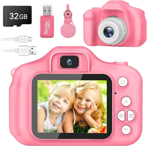 Vista 9 de Cámara para Niños y Niñas, Cámara Digital GPOSY para Niños, Cámara para Niños Pequeños Regalos de Juguete de Navidad y Cumpleaños para Niños de 3 4