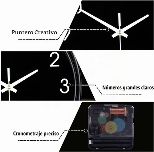 Vista 2 de Dankeit Reloj de pared decorativo de 13 pulgadas, silencioso y sin tictac, funciona con pilas, reloj de pared grande para sala de estar, cocina