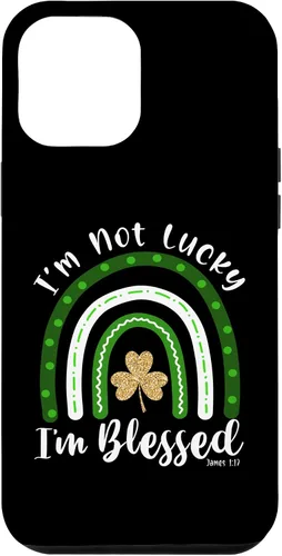 Vista 6 de iPhone 15 St Patricks day I'm not Lucky I'm Blessed Rainbow - Funda para mujer