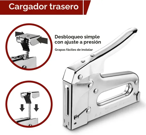 Vista 5 de Arrow T50 - Pistola de grapas resistente, grapadora manual