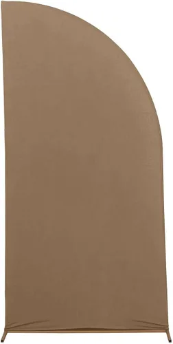 Vista 160 de Efavormart - Juego de 4 fundas de elastano beige para arco de media luna, fundas de telón de fondo Chiara de 2.5 pies a 7 pies para escenarios